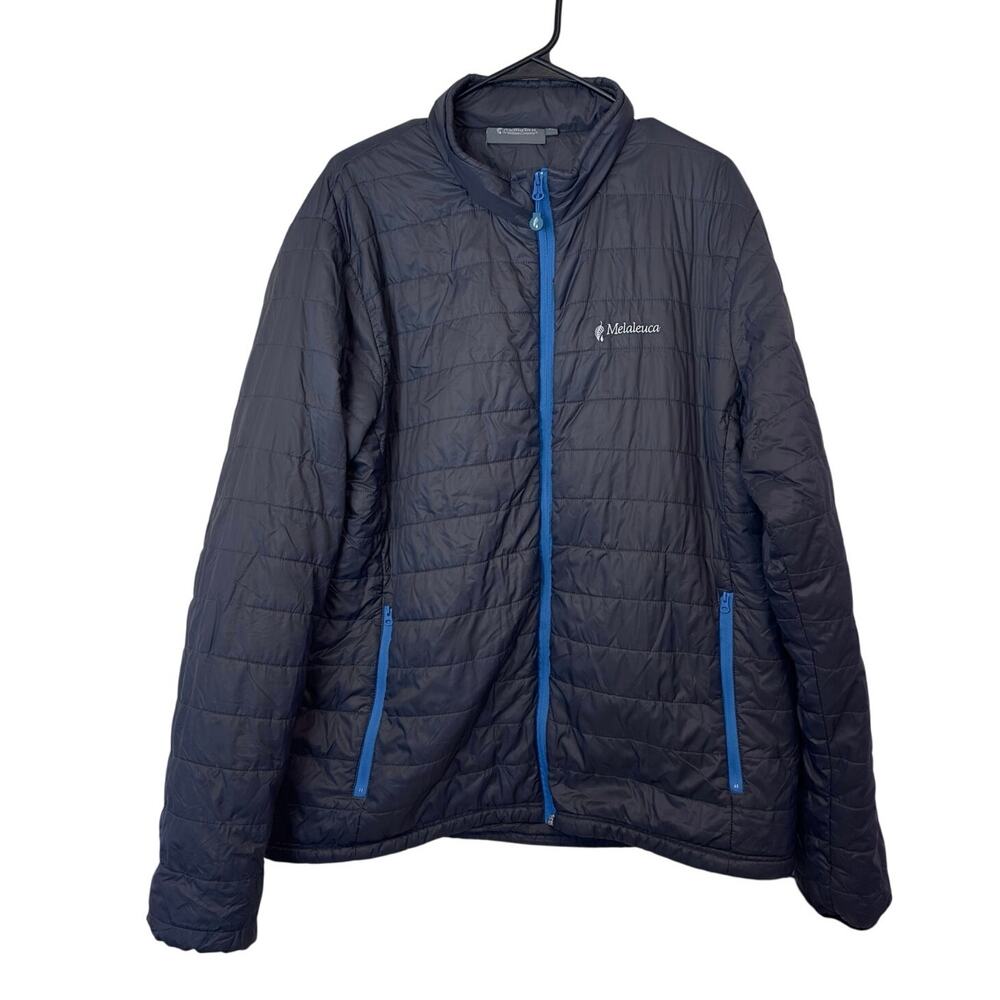 Melaleuca Wellness Company Puffer Coat Size XL Gray Blue Winter